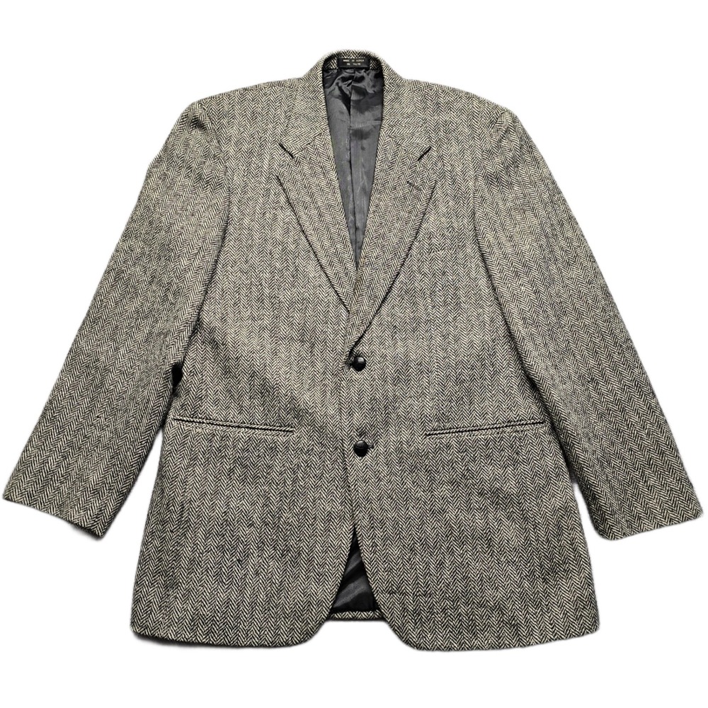 Enrico Gelini Blazer Jacket Mens 39R Multicolor Wool Herringbone Single Breasted